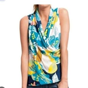 🦋CAbi spring blossom floral style 741 cross over top xs